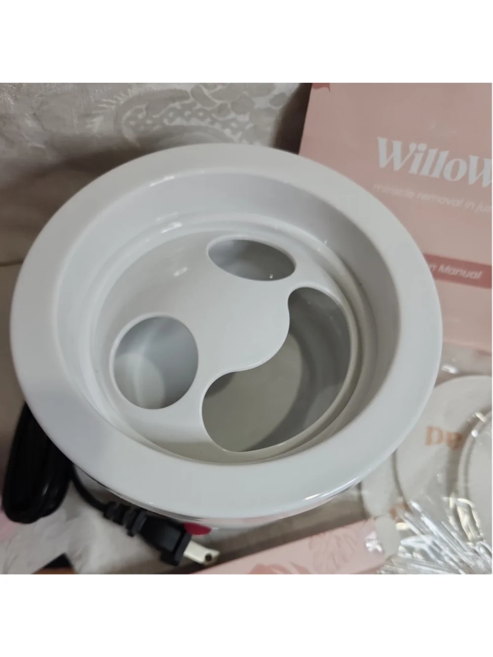 Willowash Electric Nail Soaking Bowl Acetone Proof Acrylic Nail Remover Kit NEW
